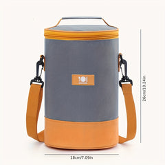 6L Insulated Lunch Bag Durable Oxford Cloth Leak Proof Cooler Tote