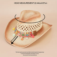 Denim Straw Hat Western Outdoor Sun Protection H
