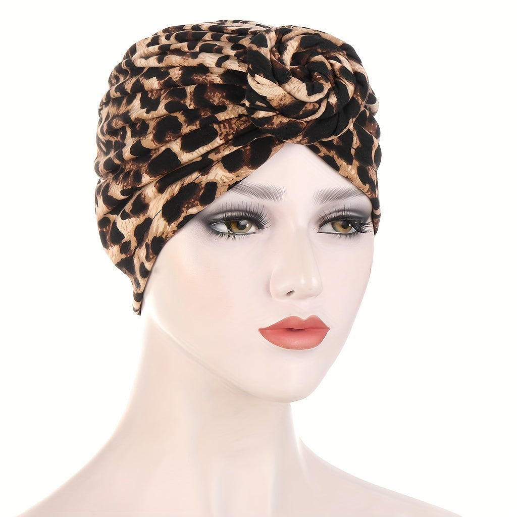Flower Paisley Print Turban Cap Casual Solid Headwrap