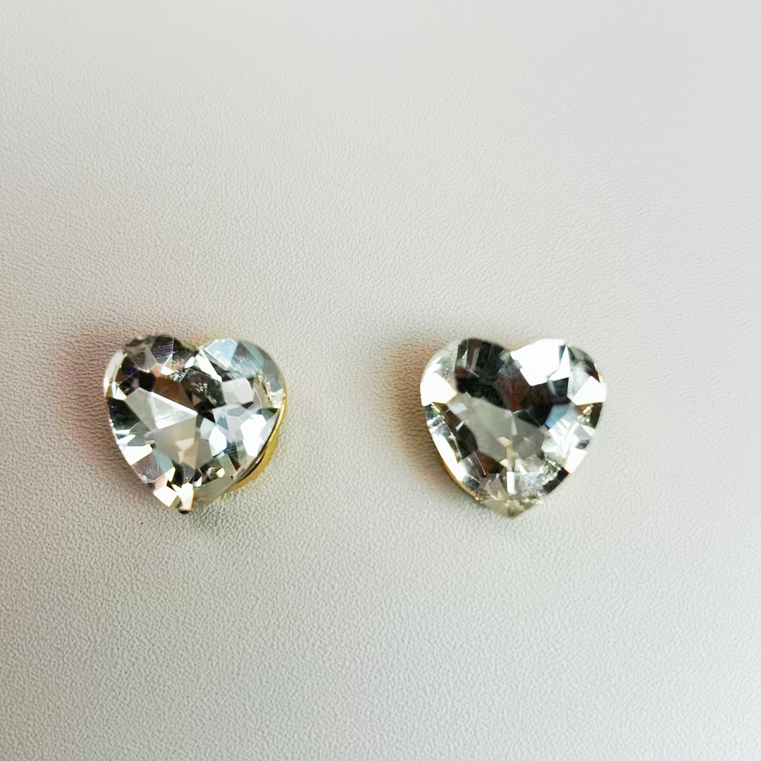 Heart Shaped Rhinestone Button Set for Shirts