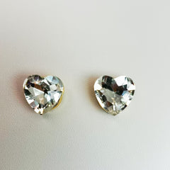 Heart Shaped Rhinestone Button Set for Shirts
