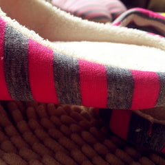 Women's Stripe Slippers Keep Warm Lightweight Comfortable Non Slip