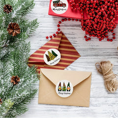 500pcs Christmas Gift Stickers Party Sealing Decoration Supply Cards