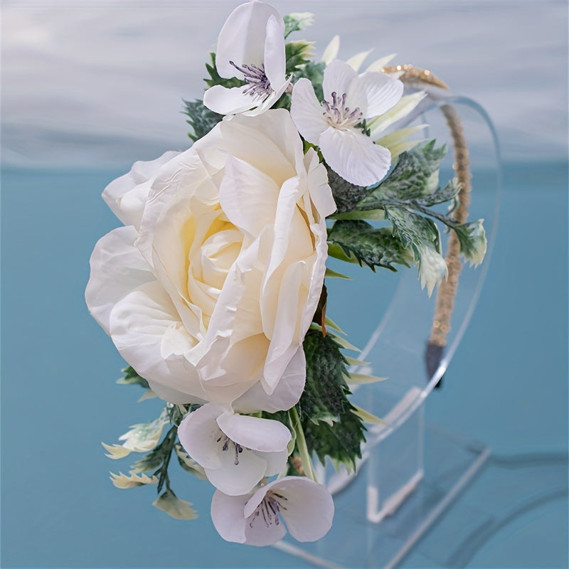 Princess Floral Hair Hoop for Girls, Decorative Hair Accessories