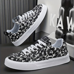 Men's Lace up Canvas Sneakers Casual Walking Shoes