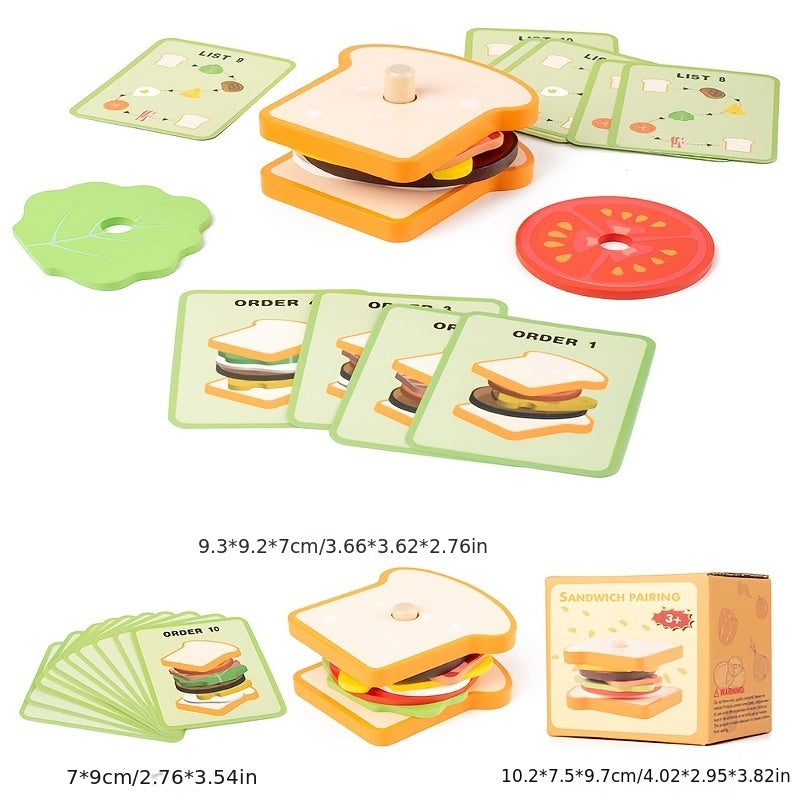 Wooden Hamburger Sandwich Toy