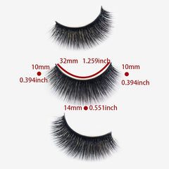 5 Pairs 3D Silky Lashes for Hooded Eyes Fluffy Natural Look Makeup Gift
