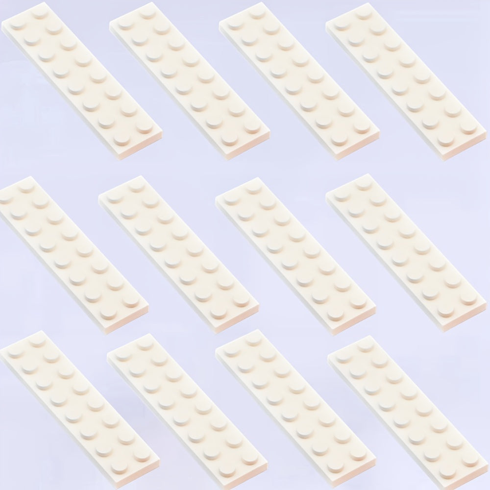 12pcs Building Blocks 2x8 Low Wall Bricks Farm Garden Character