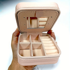 Personalized Travel Jewelry Case for Women - Initial Jewelry Box