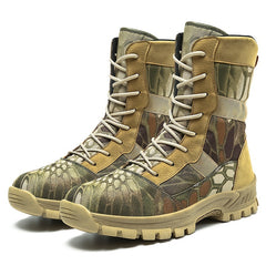 Boy's Waterproof Tactical Boots Non Slip Hiking Shoes