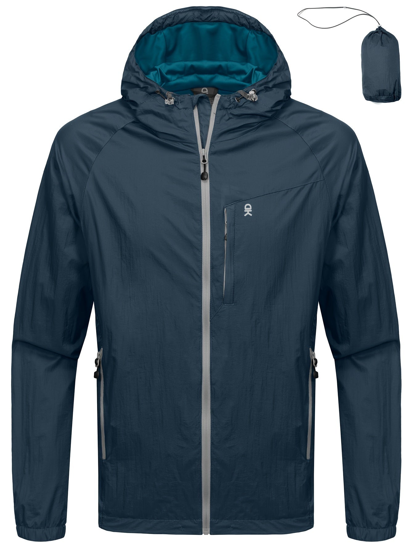 Men's Casual Waterproof Hooded Windbreaker Jacket