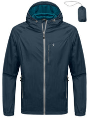 Men's Casual Waterproof Hooded Windbreaker Jacket
