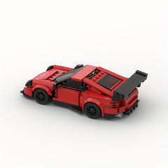 370pcs Red Sports Car Building Blocks Set ABS Plastic Car Model Kit