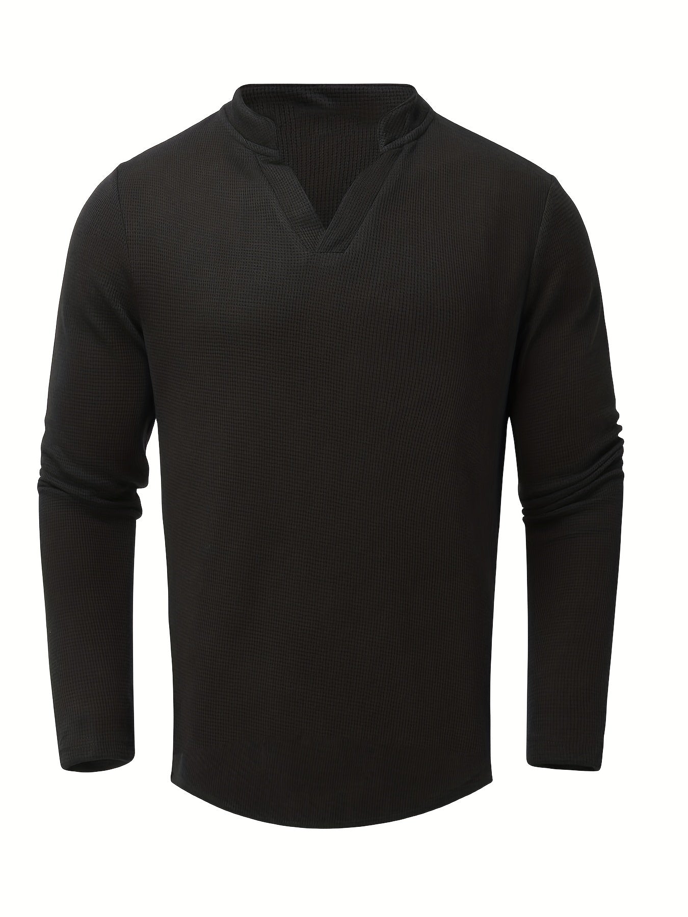 Men's V Neck Fitness Tshirt Sports Long Sleeve Top