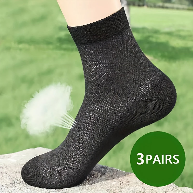 Solid Summer Thin Quarter Socks Breathable Sweat-absorbing Sports Socks