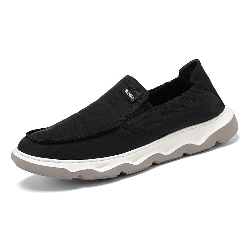 Men's Canvas Slip On Walking Sneakers Lightweight Shoes