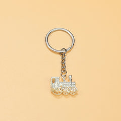 Retro Style Locomotive Keychain Keyring Pendant Ornament
