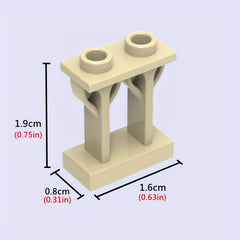 Farm Building Block Set with Columns, Fence