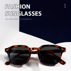 Men's Square Frame Sunglasses Rivet Decor Outdoor Glasses UV400