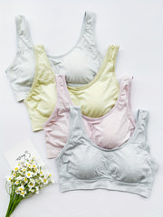 4pcs Seamless Wireless Bras Full Coverage Bra Women's Lingerie