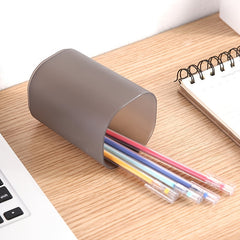 Gray Desktop Pen Holder Storage Box Office Student Stationery Organizer