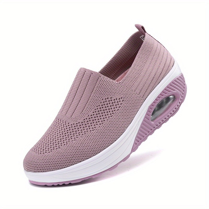 Women's Air Cushion Sock Sneakers Low Top Slip On Walking Shoes