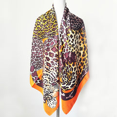 Leopard Bandana Silk Tube Top Casual Shawl Scarf Wrap Head Wrap