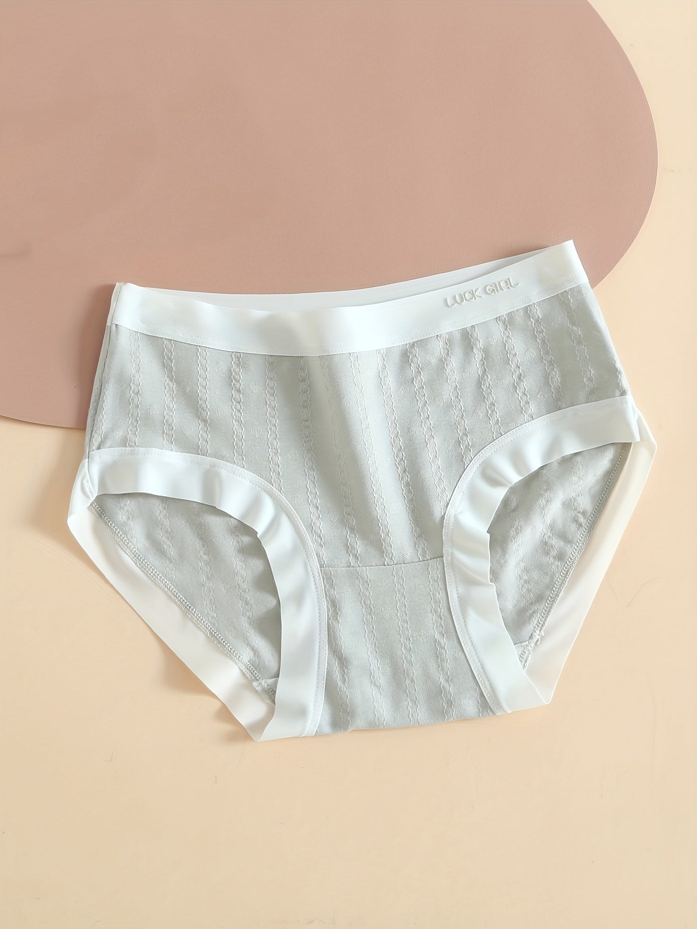 5pcs Colorblock Textured Briefs Soft Intimates Panties Women's Lingerie