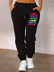 Casual Sports Sweatpants Loose Fit Drawstring Sports Pants