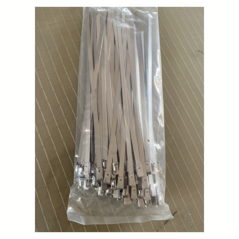 100pcs Stainless Steel Zip Ties Heavy Duty Cable Ties