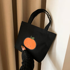 Cartoon Canvas Small Handbag Commuter Bento Bag Mommy Bag