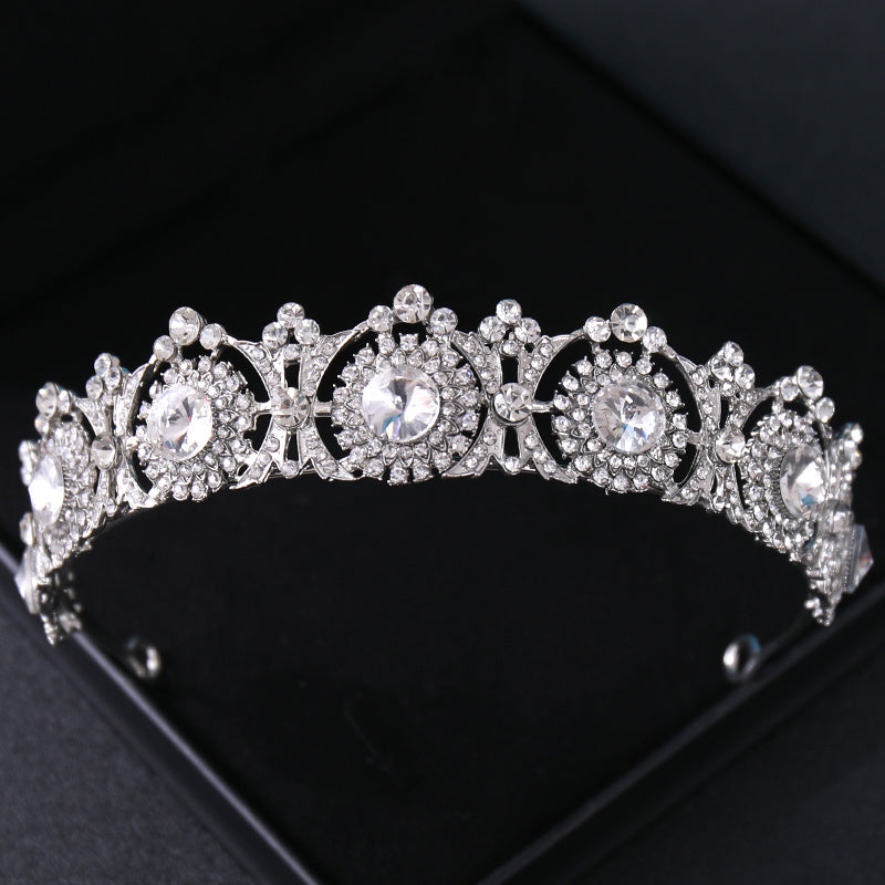 Baroque Crystal Rhinestone Crown Headdress