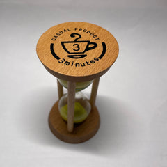 3 Minute Wooden Sand Clock - Fun Gift for Kids & Home Decor