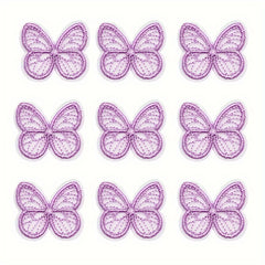 9pcs Butterfly Appliques for Headwear Hairpin Crafts Decor Patches