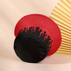 Flame Pattern Fisherman Hat Unisex Outdoor Beach Travel