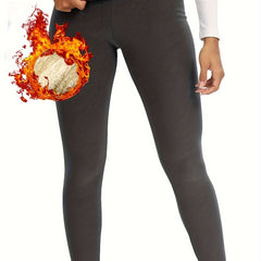 Winter Warm Fleece Lined Leggings Thermal Velvet Pants