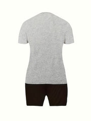 Graphic Tee & Shorts Outfit Set
