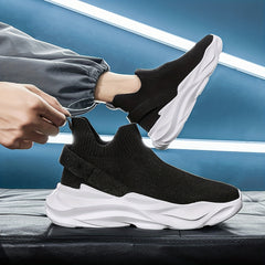 Men's Breathable Slip-On Sneakers with Shock Absorption