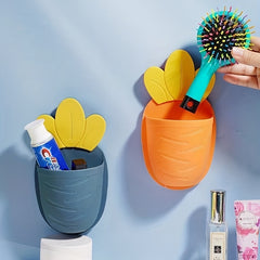 Carrot Shaped Bathroom Toothbrush Rack Wall Mounted