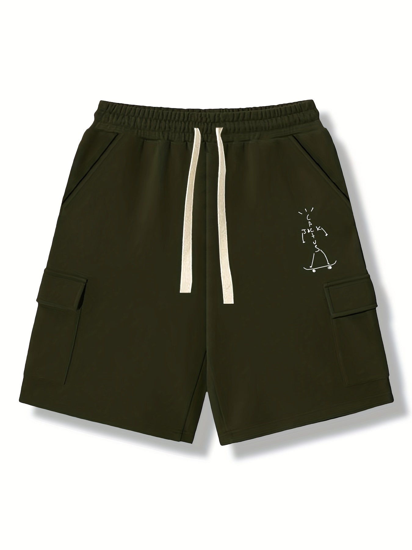 Men's Stretch Knee Long Skateboarding Shorts for Summer