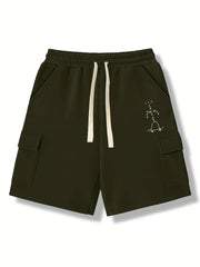 Men's Stretch Knee Long Skateboarding Shorts for Summer