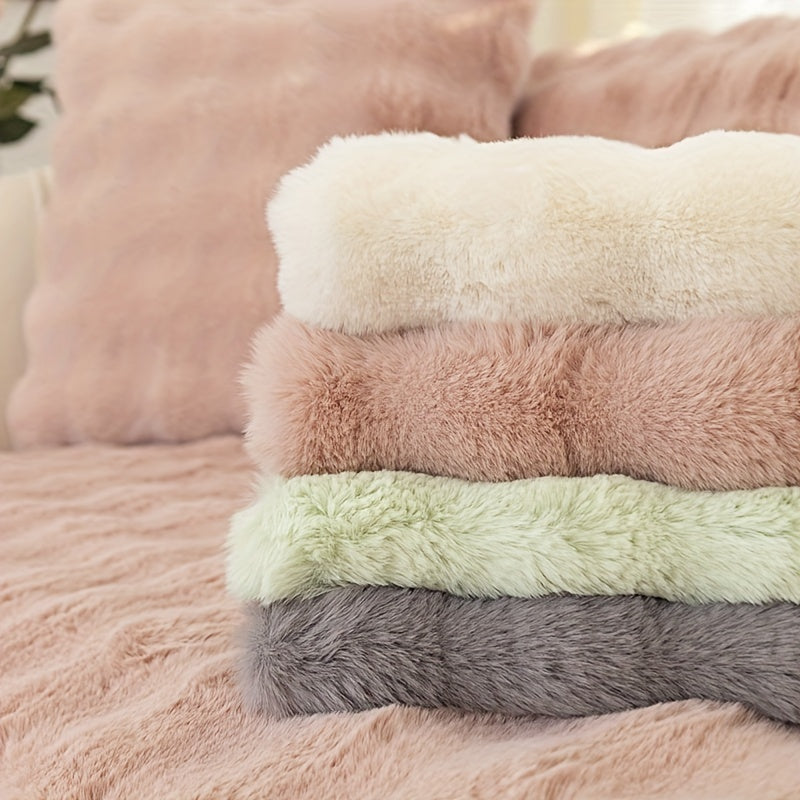 Thick Plush Sofa Slipcover Non Slip Fuzzy Couch Cover Furniture Protector