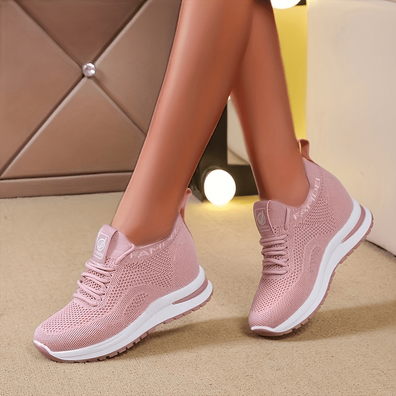 Women's Breathable Knit Inner Heightening Sneakers