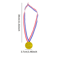 10pcs Gold Plastic Award Medals for Sports, Talent Show, Spelling