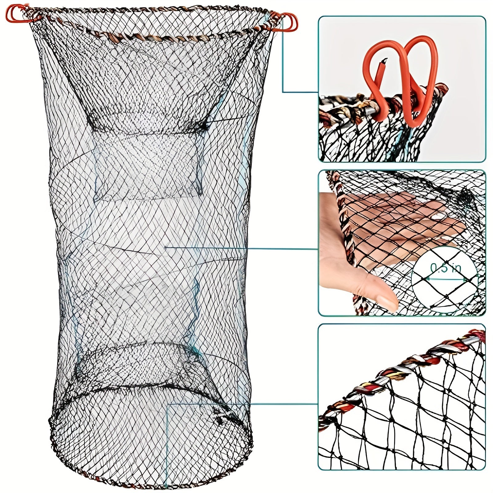 1pc Fishing Bait Trap Crab Trap Collapsible Casting Net