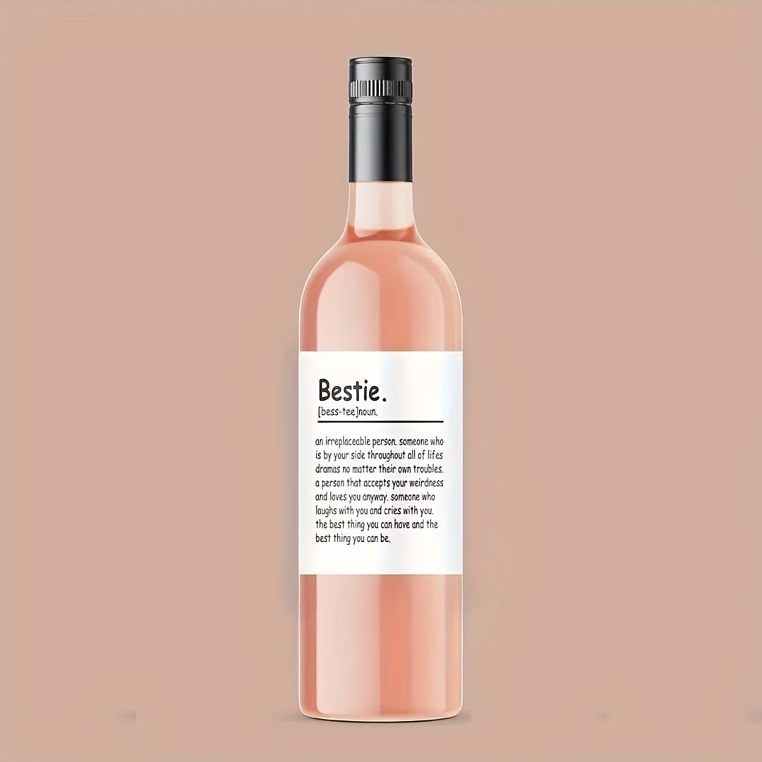 5pcs Funny Happy Birthday Wine Labels for Friends - Men and Women
