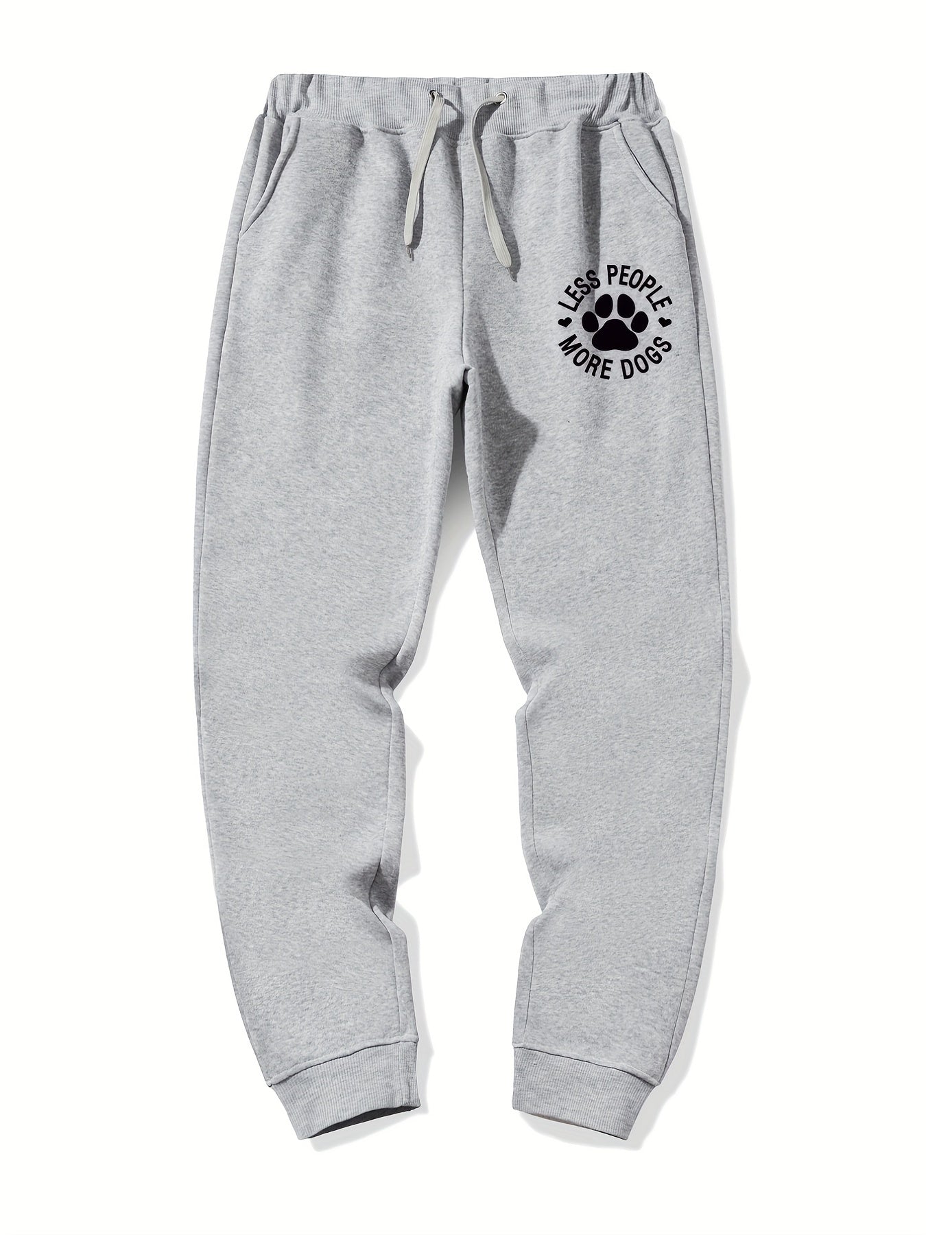 Dog Lover Graphic Drawstring Joggers Men's Sweatpants