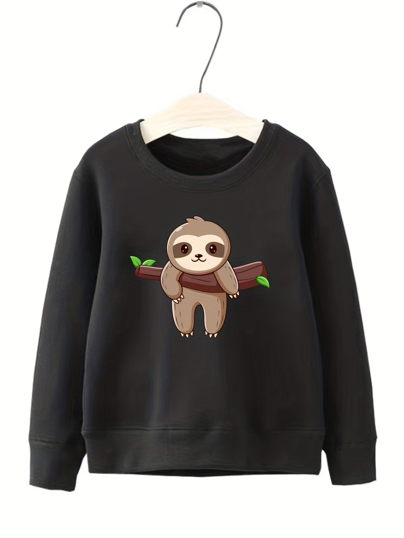 Cartoon Monkey Pattern Smart Sweatshirt For Girls