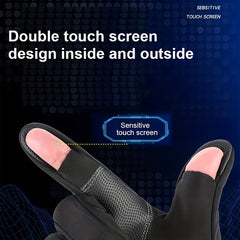 Men's Winter Cycling Gloves Waterproof Touch Screen Warm Sports Fishing