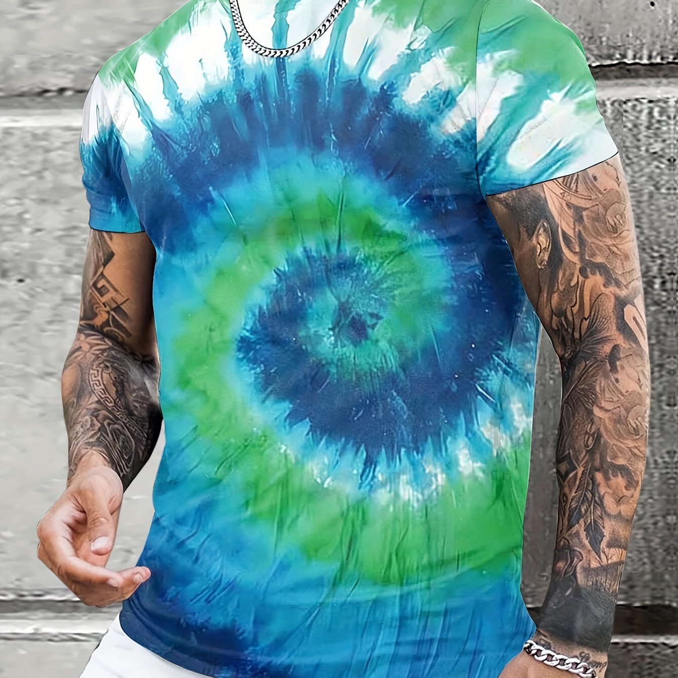 Breathable Tie Dye T Shirt Men Women 3D Digital Print Active Stretchy